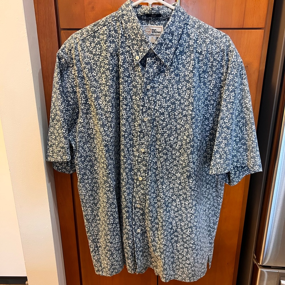 Mens Hawaiian Aloha Shirt, Vintage Reyn Spooner Size XL